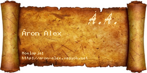 Áron Alex névjegykártya